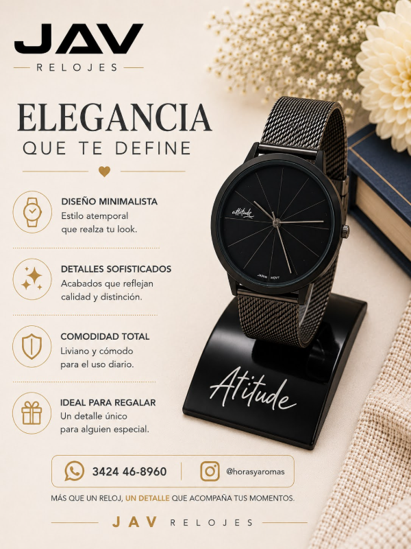 Producto - Reloj Femenino JAV 3 - Marca Attitude