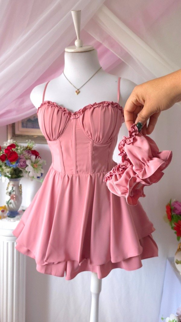 Producto - Vestido Coquette Annete Rosa! IMPORTADO NUEVO - 2