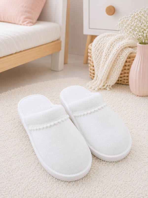 Producto - Pantuflas blancas puntera cerrada - 0