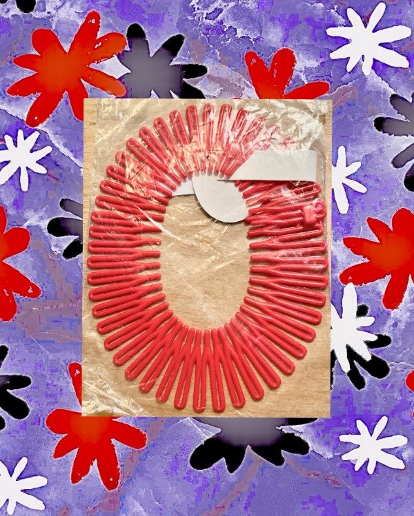 Producto - Vincha plástica dentada Rojo