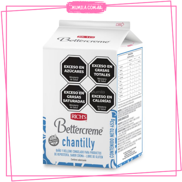 Producto - Crema Richs Chantilly Bettercreme 453gr