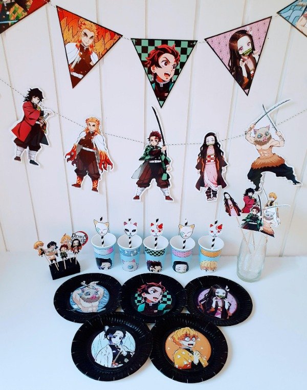 Producto - Demon Slayer Cotillón Kit Cumpleaños Completo