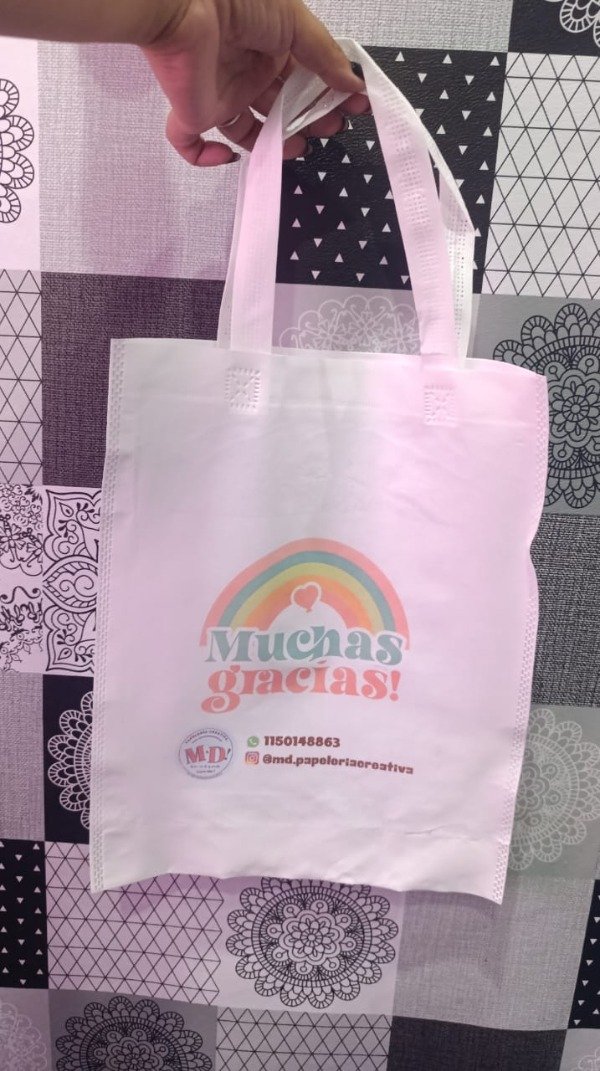 Producto - 10 BOLSAS DE FRIZELINA CON MANIJA PERSONALIZADA
