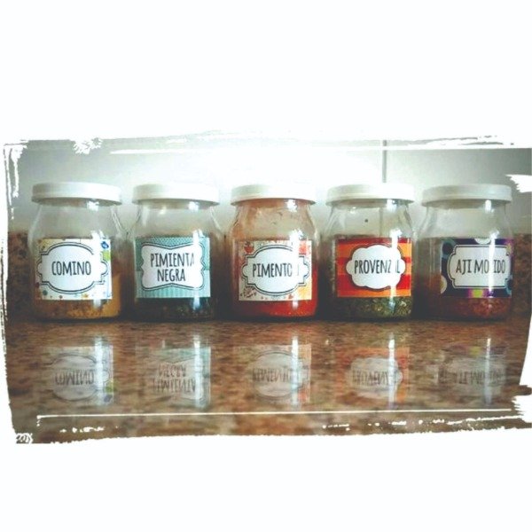 Producto - ETIQUETAS PARA CONDIMENTOS COLORES - 1
