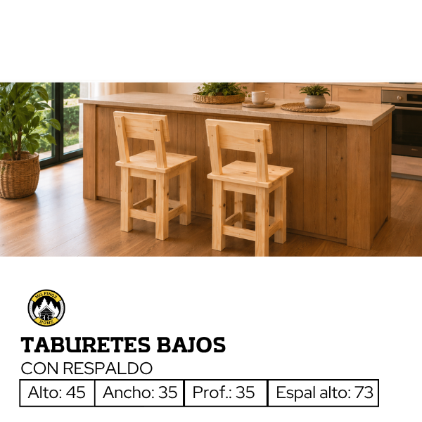 Producto - TABURETES BAJOS CON RESPALDO - 2