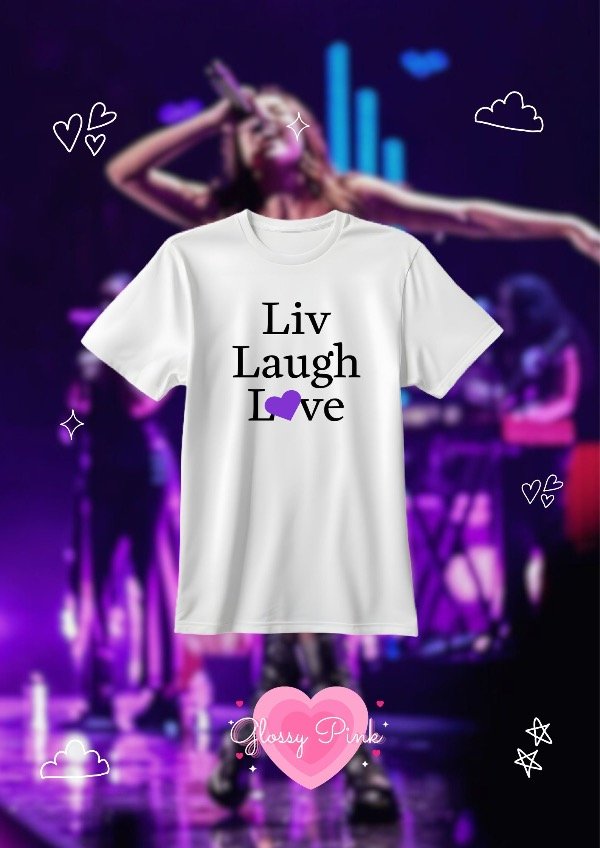 Remera liv laugh love dtf