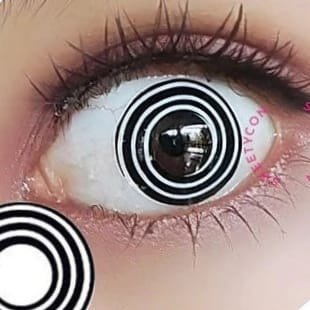 Producto - Lentes de contacto Espiral blanco y negro