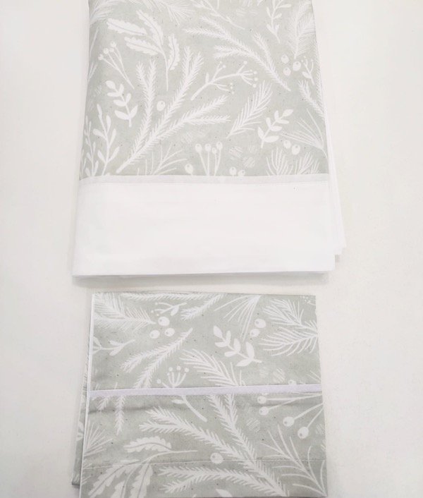 Producto - JUEGO SÁBANA PLAZA Y MEDIA PERCAL NEGATIVO BEIGE