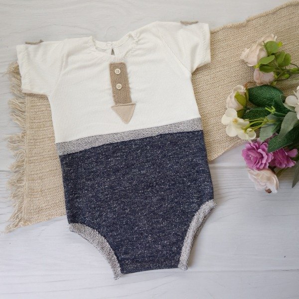 Producto - Body blanco/azul 6-11