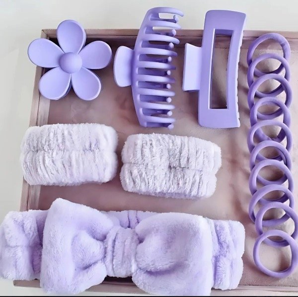 Producto - Set Completo Vincha Muñequeras Ganchos Colitas
