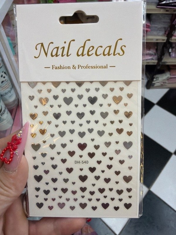 Producto - Stickers corazones plateados