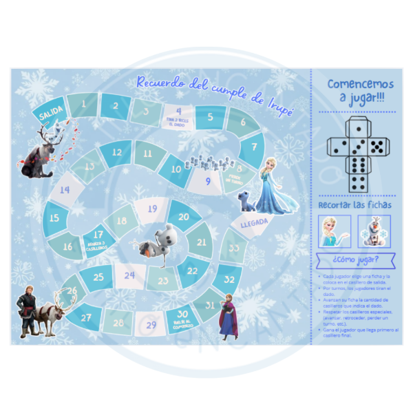 Producto - PDF "Juego de recorrido Frozen"