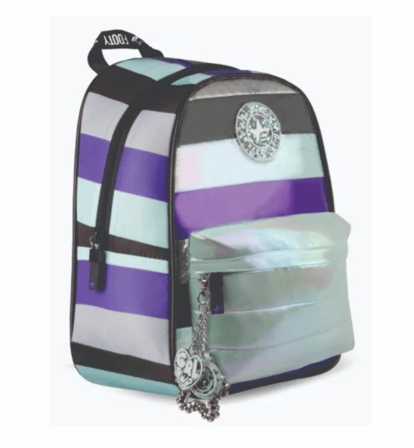 Producto - Mochila Espalda 12" FTY4052 Negro con Violeta