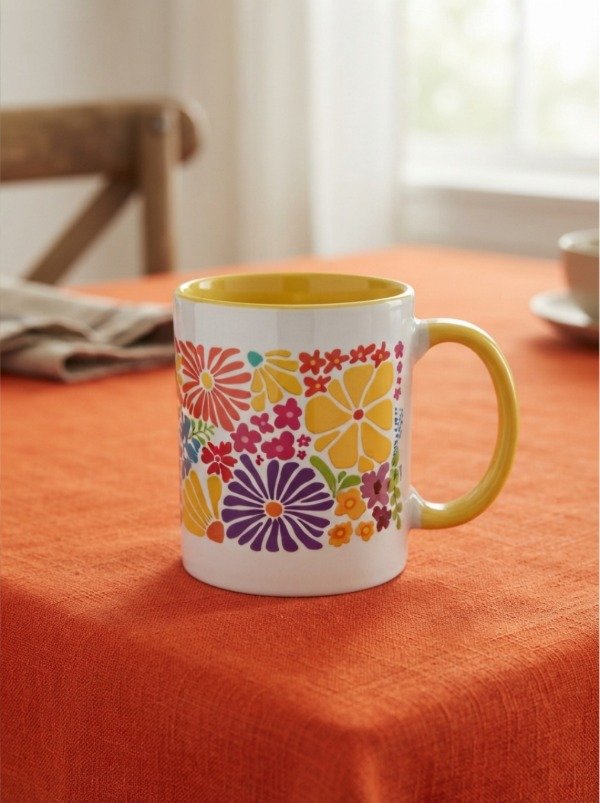 Producto - Taza Amarela / Margaritas