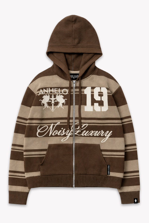 Producto - COLLEGE KNIT ZIP CHOCOLATE