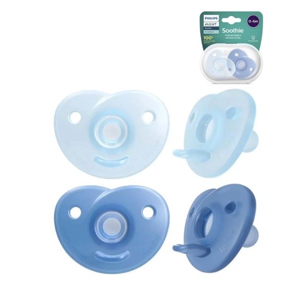 Producto - Chupetes Avent Soothie Silicona Ortodontico 0 A 6m Pack X 2