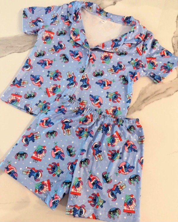 Producto - Pijama camisero de niño - Stitch navideño