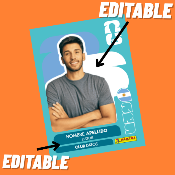Producto - EDITABLE - FIGURITA DEL MUNDIAL 2026 (ARGENTINA) - DIGITAL