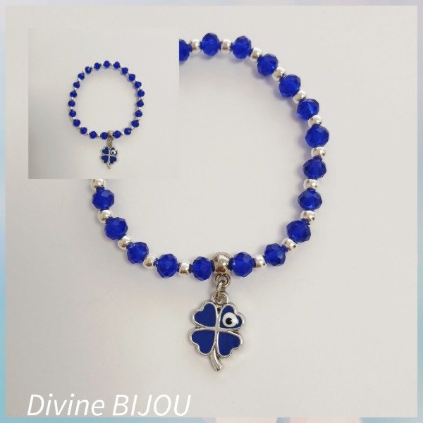 Producto - Pulsera azul trebol