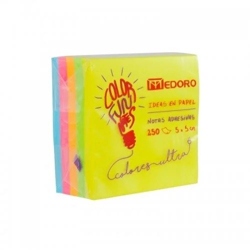 Producto - Notas Adhesivas 5x5x250 Fluo MEDORO