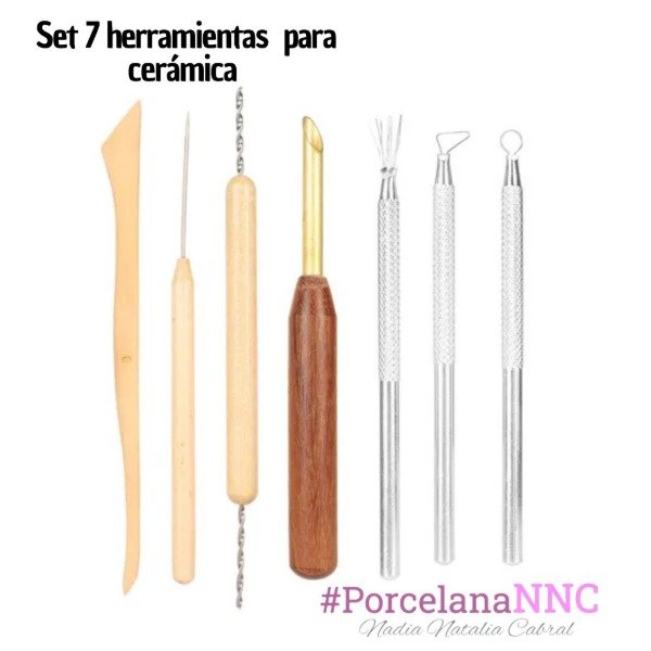 Producto - Set de herramientas ceramica alfareria x7