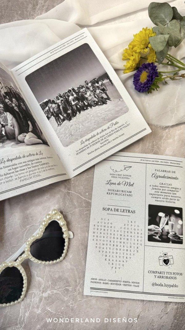 Producto - Periodico de Boda / Diario de Evento (Librito) - 1