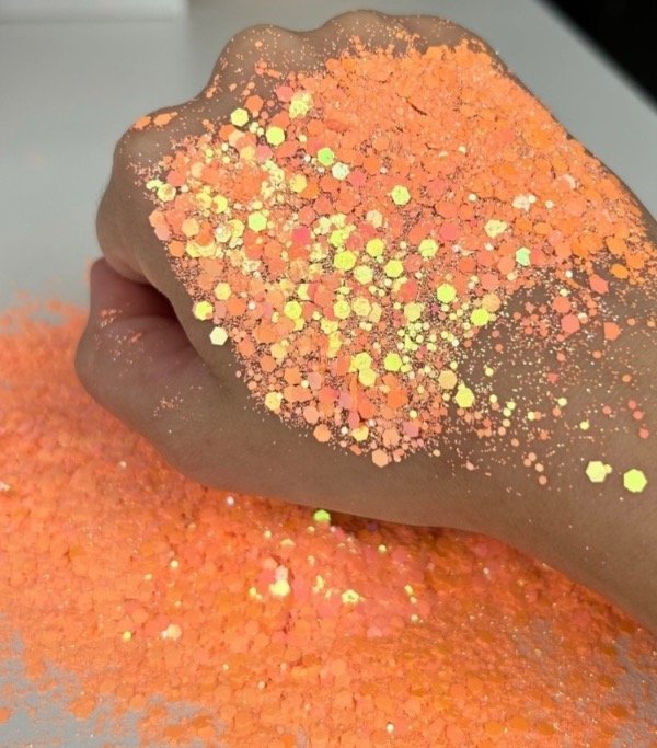 Producto - Glitter cola de sirena naranja