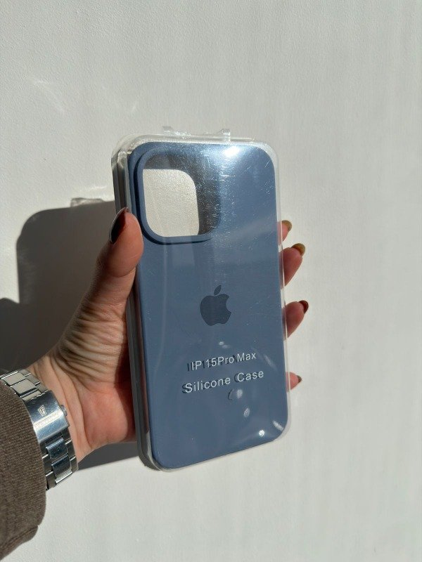 Producto - Silicone case iphone 15 pro max lavanda ceniza