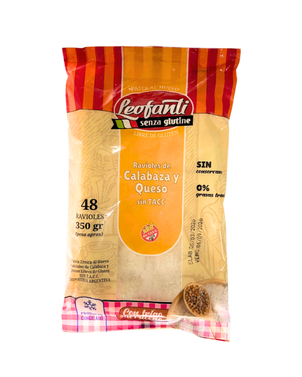 Producto - RAVIOLES DE CALABAZA Y QUESO SIN GLUTEN LEOFANTI 350G