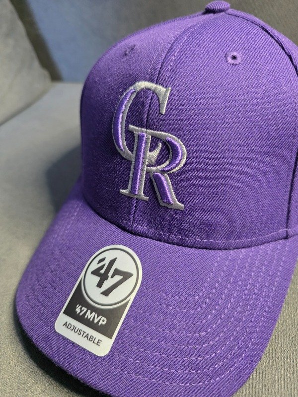Colorado Rockies Purple '47 brand MVP adjustable velcro team — imagen 2