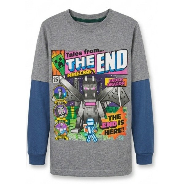 Producto - REMERA MANGA LARGA INFANTIL MINECRAFT THE END T.10