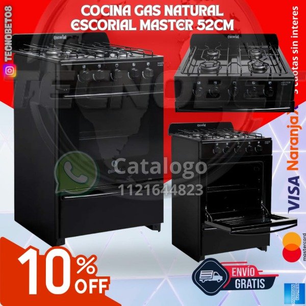 Producto - COCINA ESCORIAL MASTERCLASSIC GAS NATURAL 56CM
