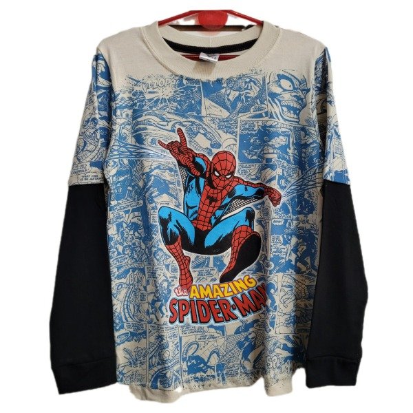 Producto - REMERA MANGA LARGA INFANTIL SPIDERMAN COMIC T.8