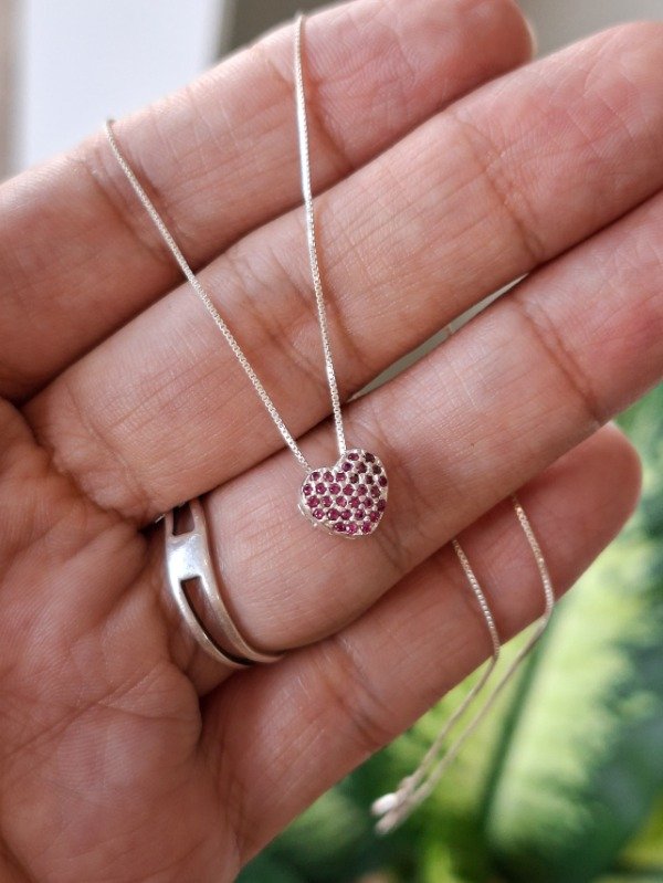 Producto - Collar Corazón Fucsia