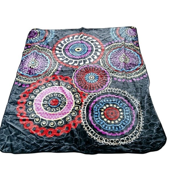 Producto - Frazada 2 plazas con relieve estampa Mandala