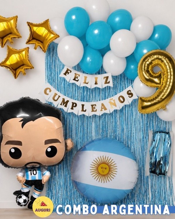 Producto - COMBO GLOBOS MESSI ARGENTINA