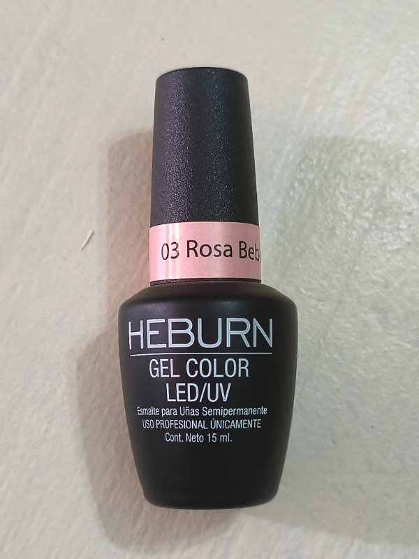 Producto - Esmalte semipermanente Heburn Rosa bebé