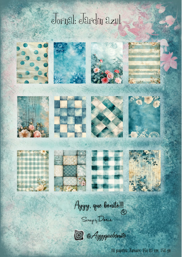 Producto - Journal: Jardín azul . Impreso