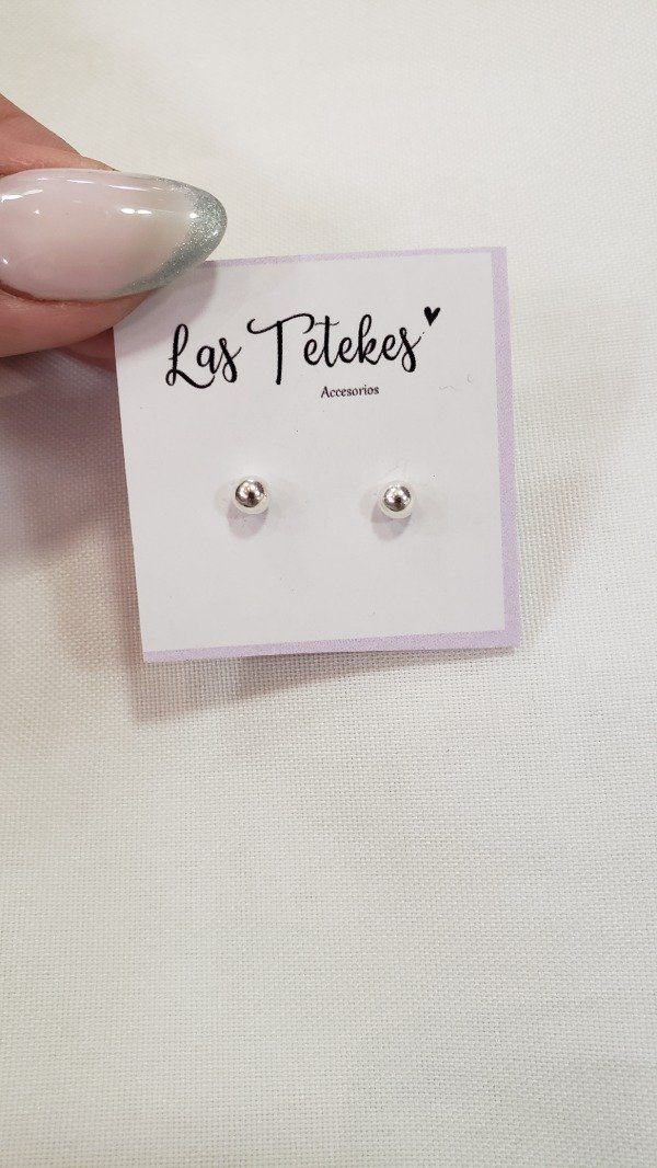 Producto - Aros perla plateada