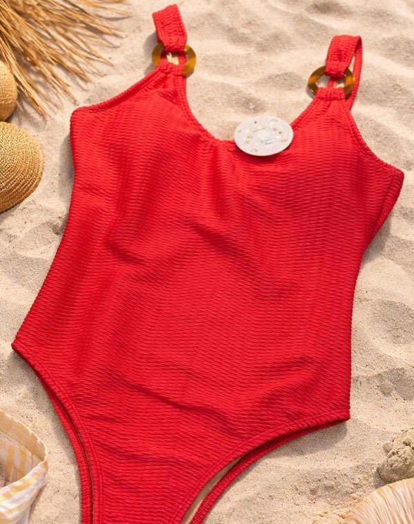 Producto - ENTERIZA TEXTURADA ROJA BIANCA MARE