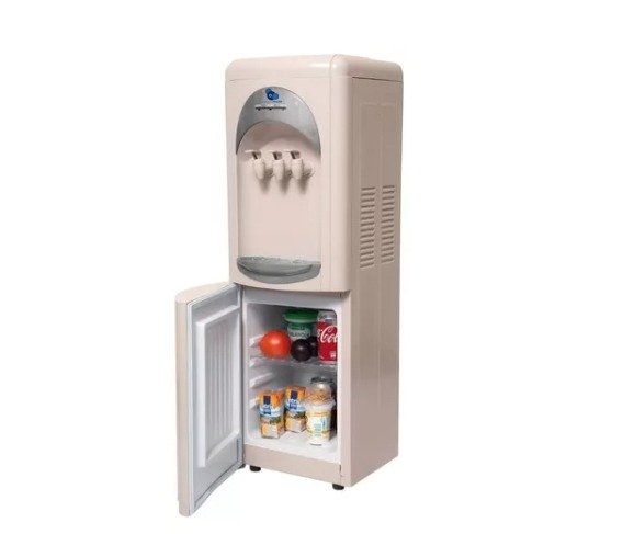 Producto - Dispenser de Agua Frío - Calor - Natural con Heladera A Red/Beige y Silver