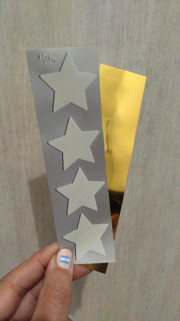 Producto - Termotransferible ORO Tirita (4x14cm) Estrellas #1 medianas