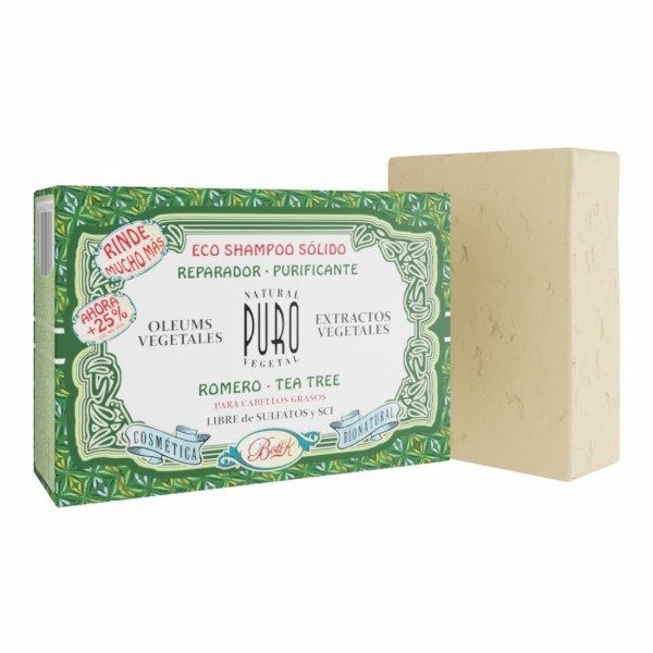 Producto - SHAMPOO SOLIDO - REPARADOR - ROMERO TEA TREE - GRASOS -BOTIK PURO - 80 GR