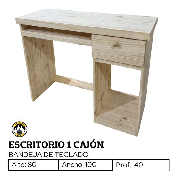 Producto - ESCRITORIO 1 CAJON BANDEJA DE TECLADO