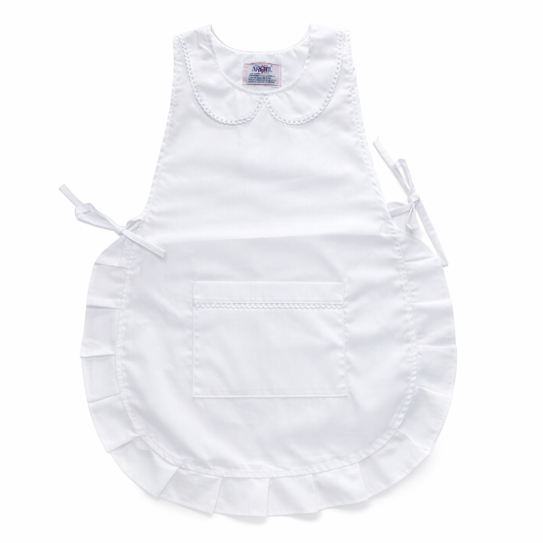Producto - Guardapolvo ARCIEL pechera niña puntilla blanca
