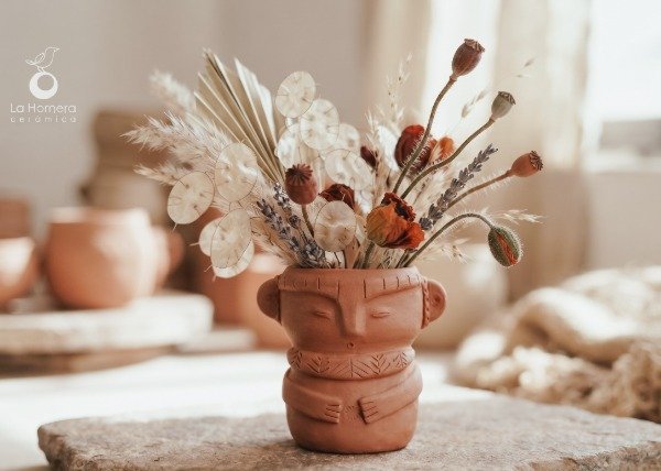 Producto - Vasija Decorativa Precolombina de Cerámica Artesanal Hecha a Mano POR ENCARGO - 1