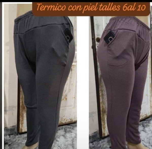 Producto - LINEA BESHA Pantalon térmico con piel y bolsillo