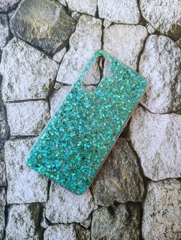 Producto - Funda rígida brillantina Samsung A36/A56 verde agua