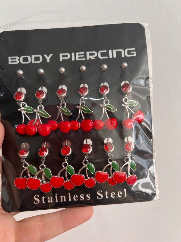 Producto - Blister de piercing de ombligo cereza