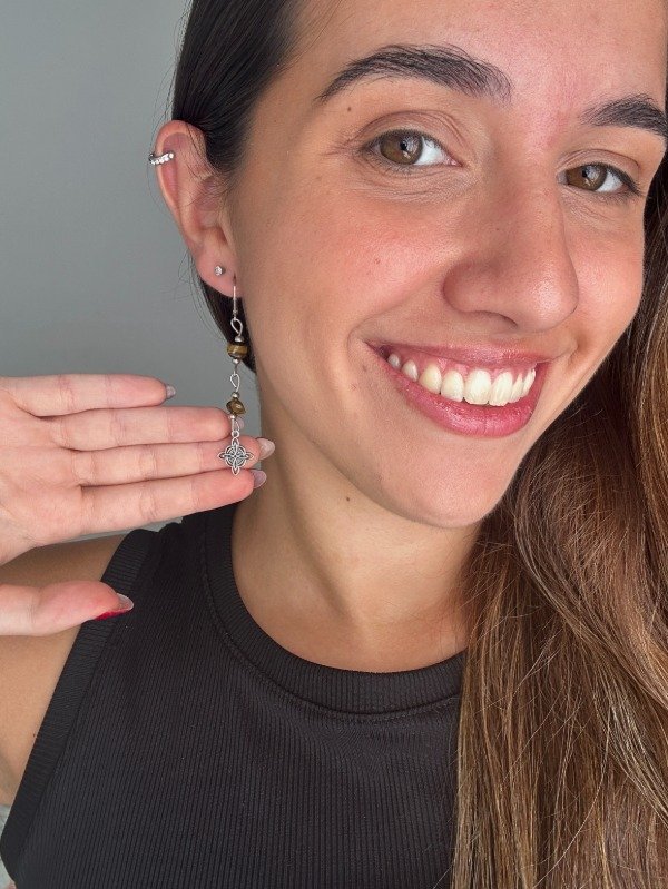 Producto - Aros Uma Ojo de Tigre - 1